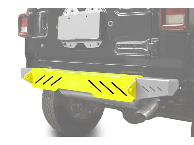 Steinjager Rear Bumper with D-Ring Mounts; Neon Yellow (18-24 Jeep Wrangler JL)