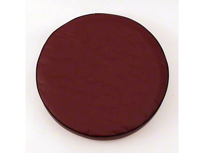 Spare Tire Cover with Camera Port; Solid Burgundy (18-24 Jeep Wrangler JL)