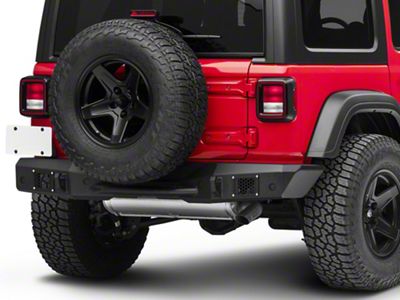 Rockline Full Width Rear Bumper; Textured Black (18-24 Jeep Wrangler JL)