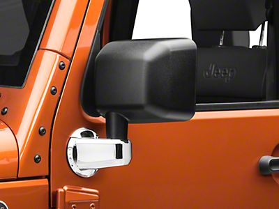 Rugged Ridge Jeep Wrangler 4 Piece Mirror Cover Kit - Chrome   (07-18 Jeep Wrangler JK)