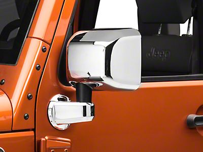 Rugged Ridge Jeep Wrangler 4 Piece Mirror Cover Kit - Chrome   (07-18 Jeep Wrangler JK)