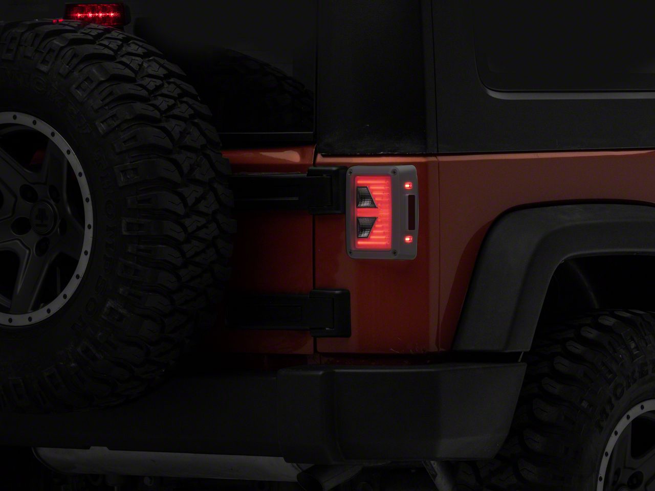 Raxiom Jeep Wrangler Axial Series Vision LED Tail Lights; Great White ...