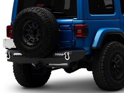 RedRock Solid Steel Rear Bumper with LED Lighting (18-23 Jeep Wrangler JL)
