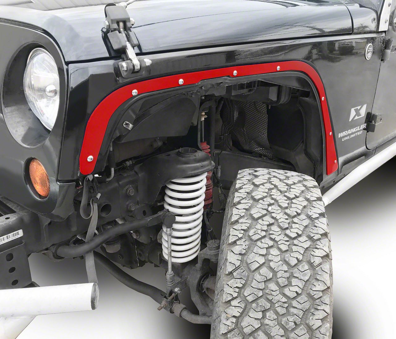 Steinjager Front Fender Deletes; Red Baron (07-18 Jeep Wrangler JK)