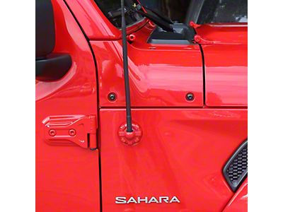 Red RT-TCZ Radio Antenna Base Cover Trim Antenna Mount Decoration ABS Frame Bezel for Jeep Wrangler 2018-2021 JL Accessories Sahara Rubicon Sport Sport S 