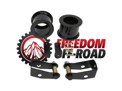 Freedom Offroad 3-Inch Front Coil Spring Spacers with Shock Extenders (07-18 Jeep Wrangler JK)