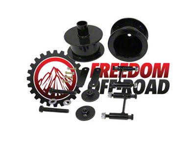 Freedom Offroad 3-Inch Rear Coil Spring Spacers with Shock Extenders (07-18 Jeep Wrangler JK)