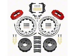 Wilwood Superlite 4R Rear Big Brake Kit with 12.88-Inch Drilled and Slotted Rotors; Red Calipers (07-18 Jeep Wrangler JK)
