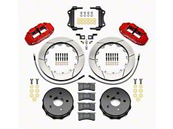 Wilwood Superlite 4R Rear Big Brake Kit with 12.88-Inch Slotted Rotors; Red Calipers (07-18 Jeep Wrangler JK)