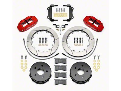 Wilwood Superlite 4R Rear Big Brake Kit with 12.88-Inch Slotted Rotors; Red Calipers (07-18 Jeep Wrangler JK)