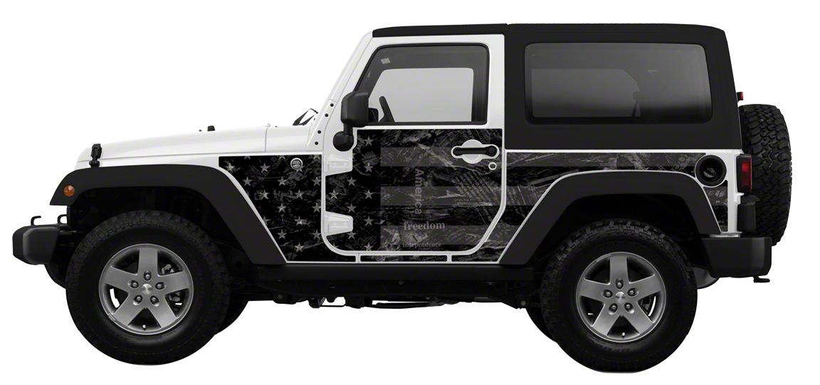 Mek Magnet Magnetic Body Armor; Black Flag (07-18 Jeep Wrangler JK 2-Door)