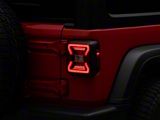 Raxiom LED Tail Lights; Black Housing; Red Lens (18-26 Jeep Wrangler JL w/ Factory Halogen Tail Lights & w/o Blind Spot Detection)