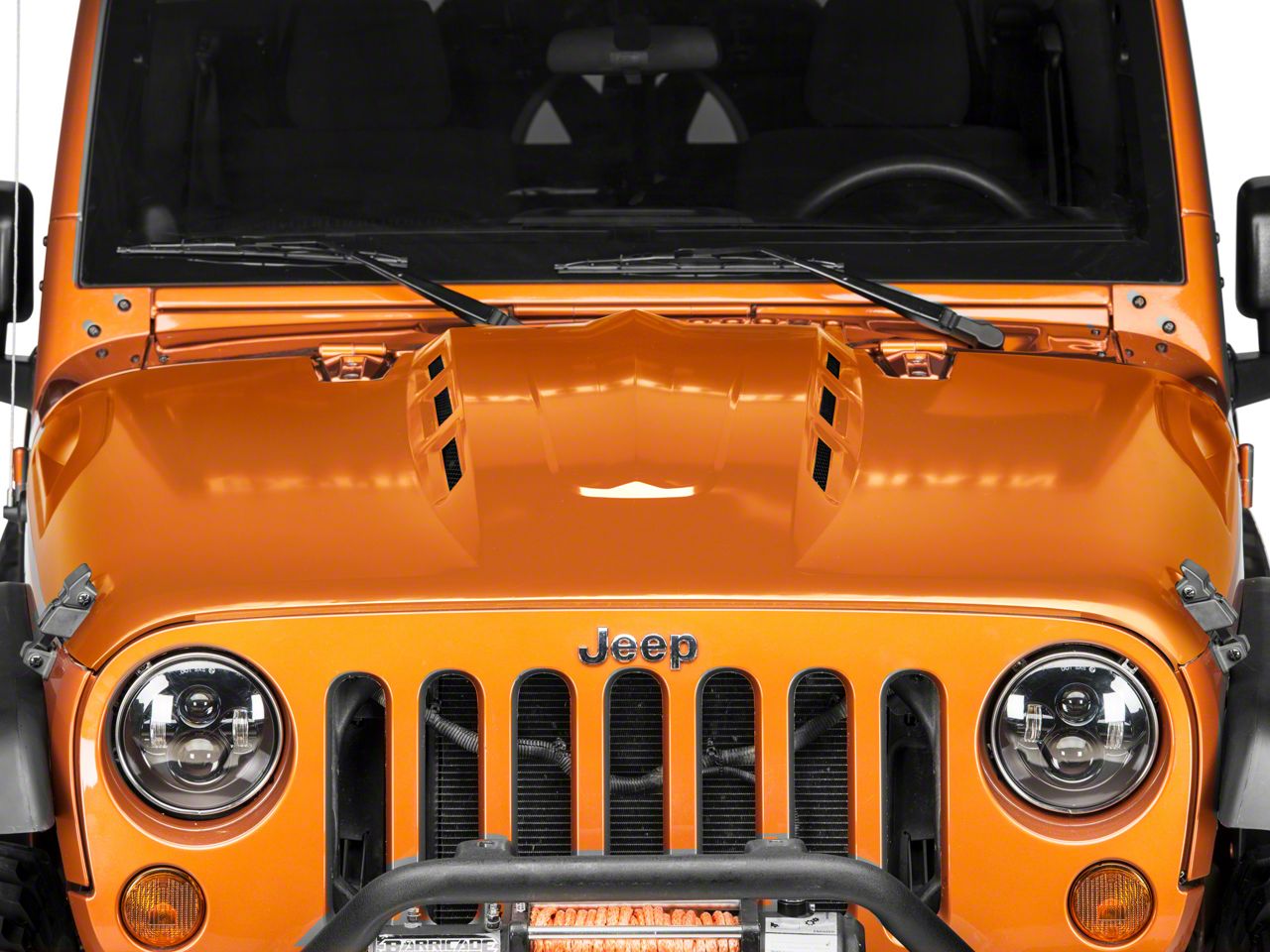 RedRock Avenger Heat Dispersion Hood; Unpainted (07-18 Jeep Wrangler JK) |  RedRock