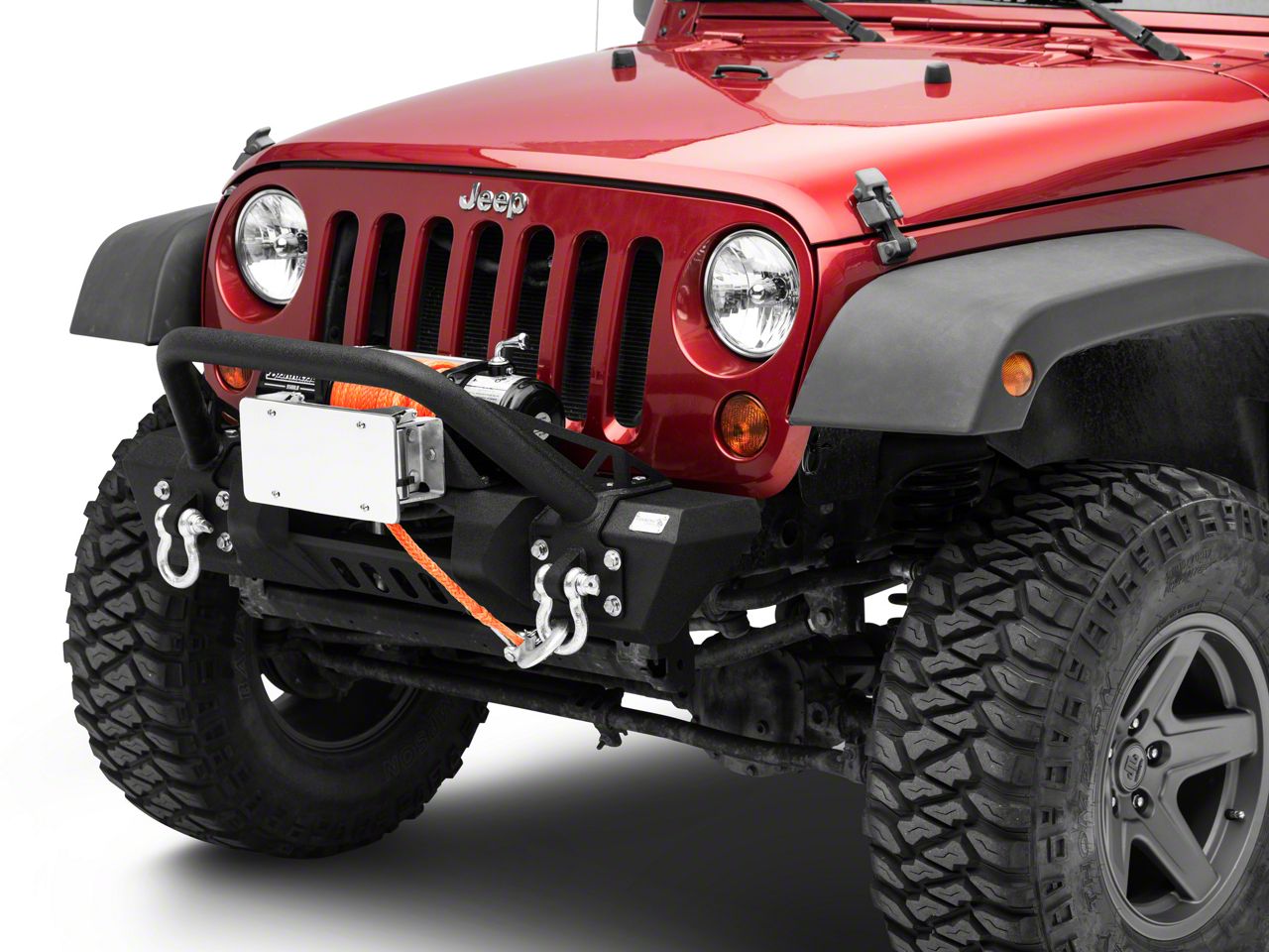 RedRock Jeep Wrangler Roller Fairlead License Plate Mounting Bracket ...