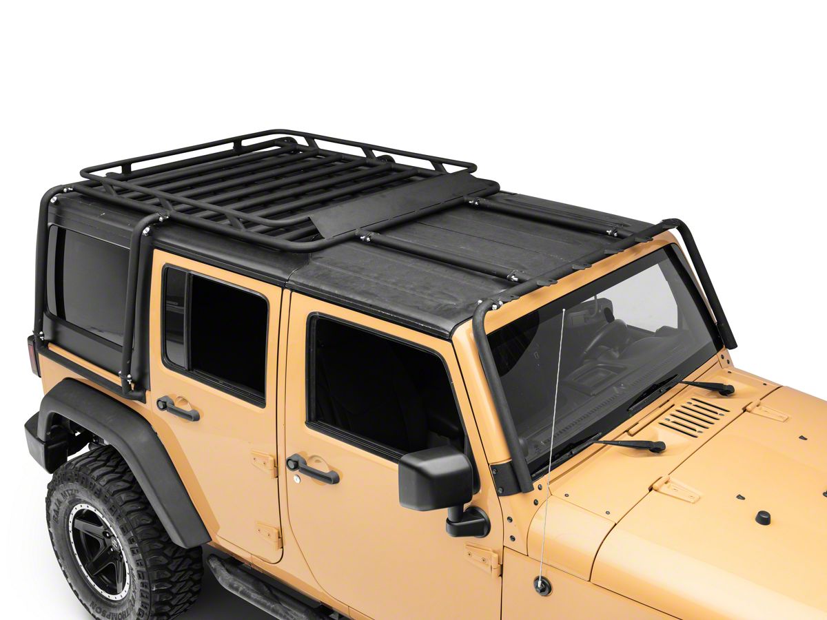 Jeep Wrangler Roof Rack with Roll Bar (07-18 Jeep Wrangler JK 4-Door) -  Free Shipping