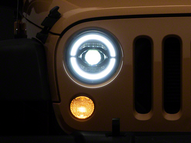 Raxiom Axial Series LED Headlights; Black Housing; Clear Lens (07-18 Jeep Wrangler JK)