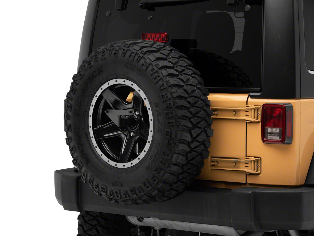 RedRock Jeep Wrangler Spare Tire License Plate Mount Kit with Light J132830  (87-23 Wrangler TJ, TJ, JK  JL) Free Shipping