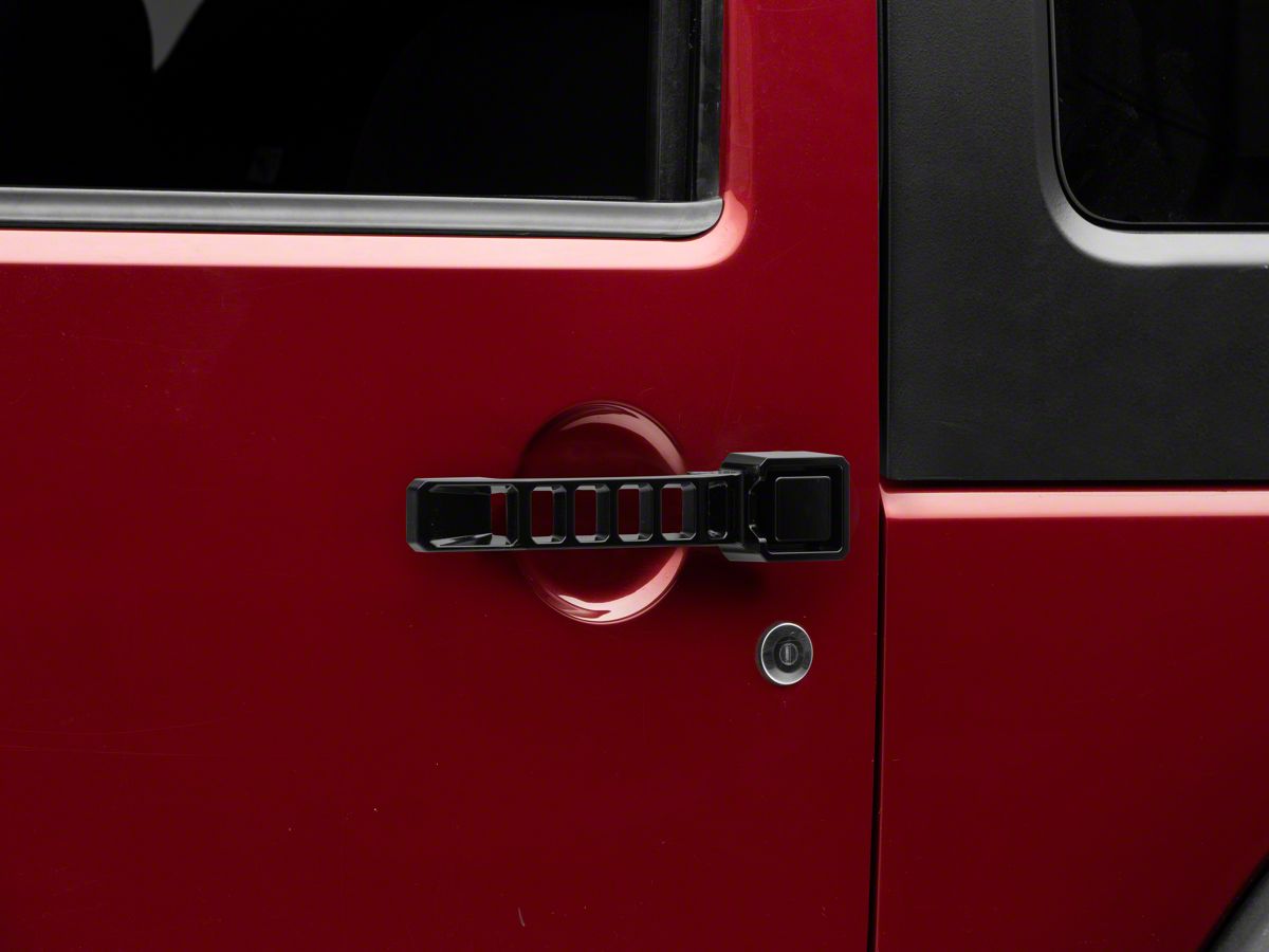 RedRock Jeep Wrangler Aluminum Door and Tailgate Handle Set; Black J132858  (07-18 Jeep Wrangler JK 2-Door) - Free Shipping
