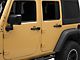 RedRock Aluminum Door and Tailgate Handle Set; Black (07-18 Jeep Wrangler JK 4-Door)
