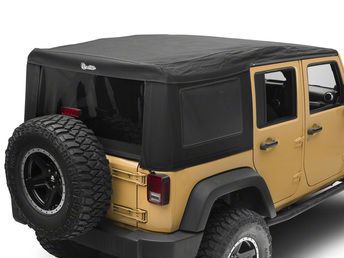 Bestop Jeep Wrangler Supertop Ultra Soft Top; Black Twill 54724-17 (07-18 Jeep  Wrangler JK 4-Door) - Free Shipping