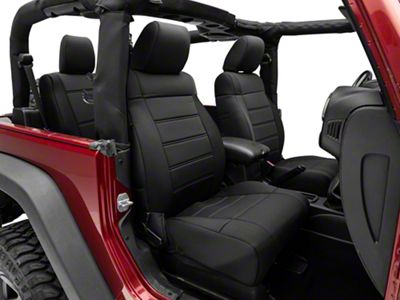 RedRock TruShield Series Neoprene Front and Rear Seat Covers; Black (11-12 Jeep Wrangler JK 2-Door)
