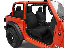 TruShield Neoprene Front and Rear Seat Covers; Black (18-24 Jeep Wrangler JL 2-Door)
