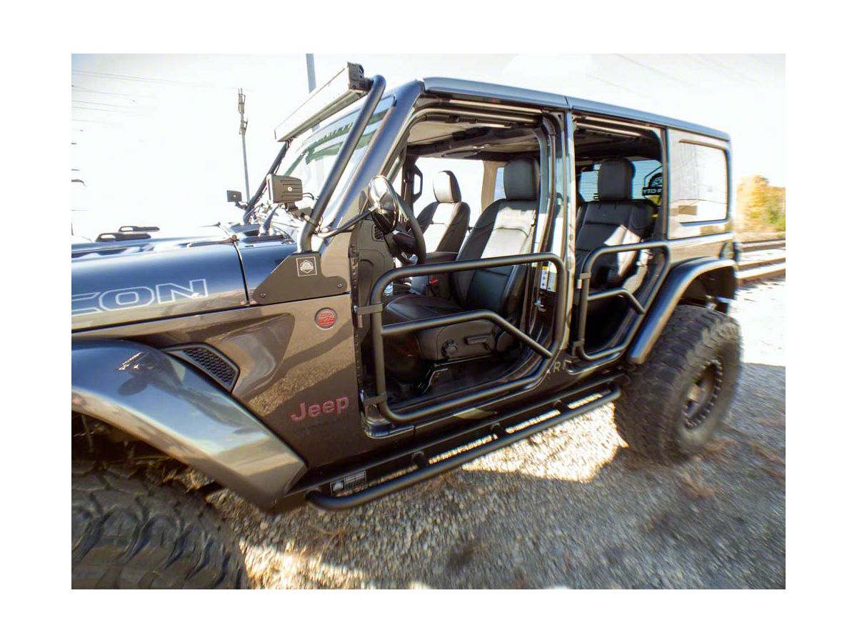 Motor City Aftermarket Front Rear Tube Doors Black 18 20 Jeep Wrangler Jl 4 Door
