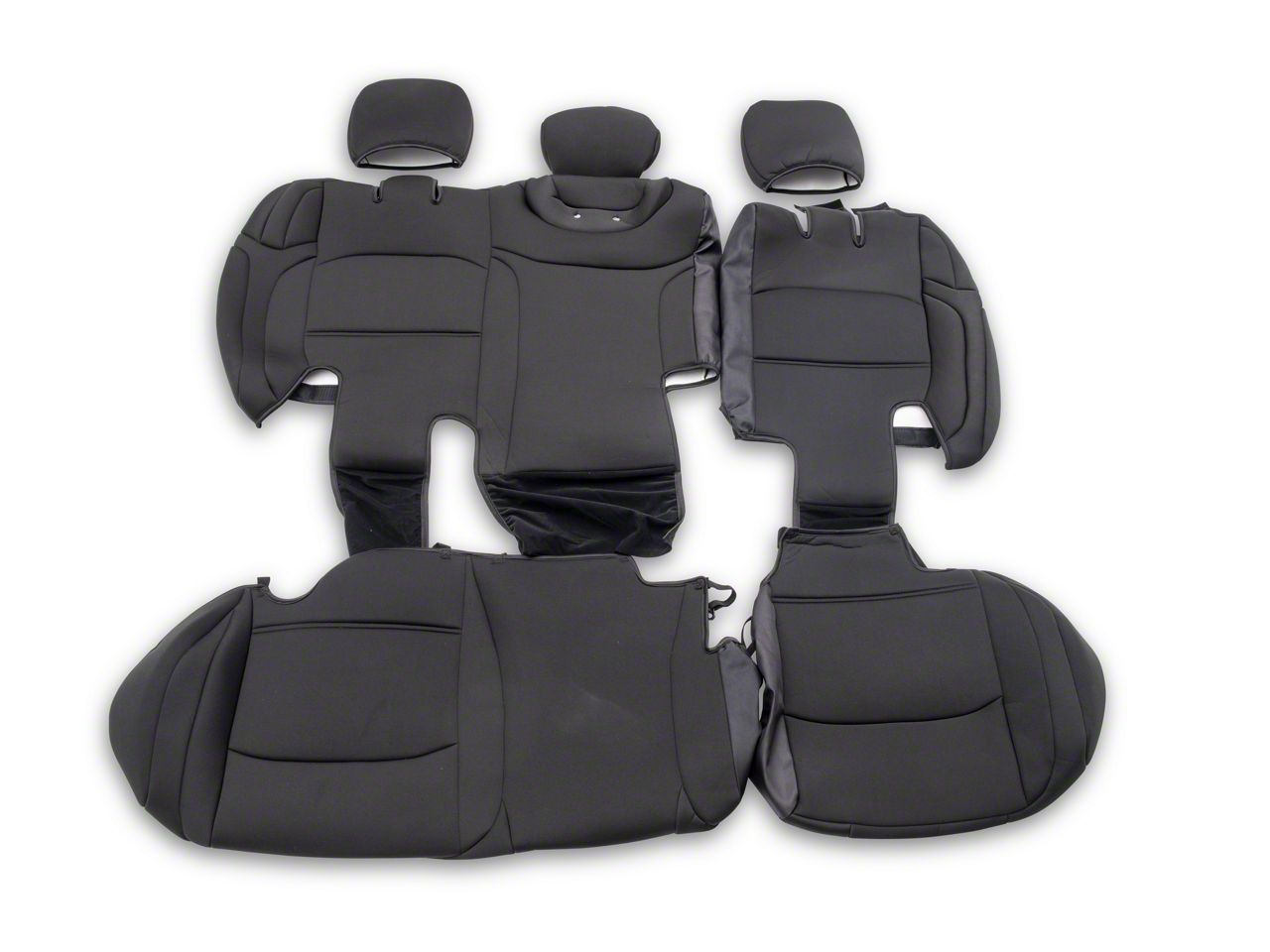 RedRock Jeep Wrangler TruShield Series Neoprene Front and Rear Seat Covers;  Black J132943-JL (18-23 Jeep Wrangler JL 4-Door, Excluding 4xe) Free  Shipping