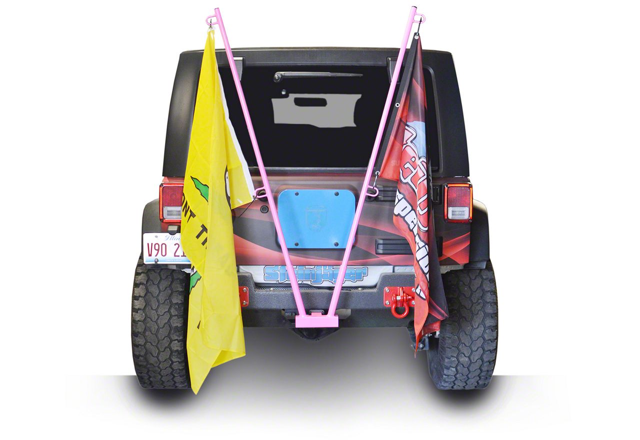 Steinjager Jeep Wrangler 5 ft. Flag Pole Kit - Pinky J0045731 (87-20 ...