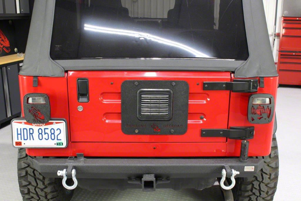 Fishbone Offroad Jeep Wrangler BackSide Tailgate Plate - Textured Black ...