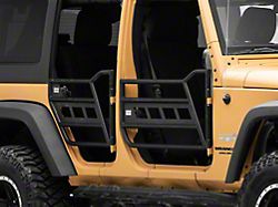 Fishbone Offroad Front and Rear Tube Doors; Textured Black (07-18 Jeep Wrangler JK 4-Door)