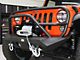 Fishbone Offroad Manowar Front Mid-Width Bumper with Grille Guard; Textured Black (07-18 Jeep Wrangler JK)