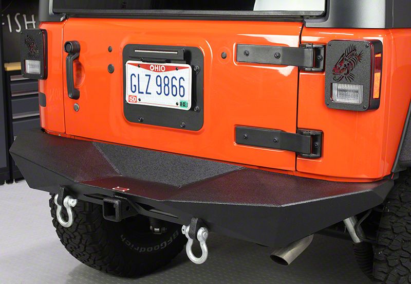 Fishbone Offroad Jeep Wrangler Manowar Rear Bumper Textured Black