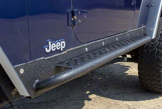 Fishbone Offroad Jeep Wrangler Rock Sliders w/ Tube Step - Textured ...