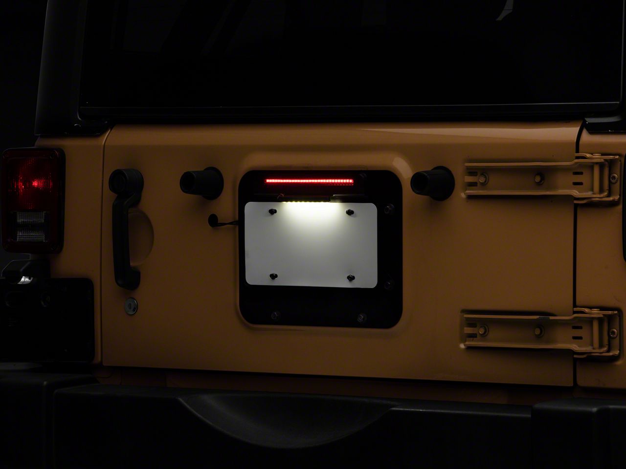Jeep Wrangler BackSide License Plate Mount; Textured Black (10-18 Jeep  Wrangler JK)