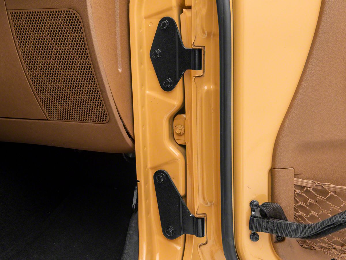 Jeep Wrangler Body Door Hinge Set; Textured Black (07-18 Jeep Wrangler JK 4- Door) - Free Shipping