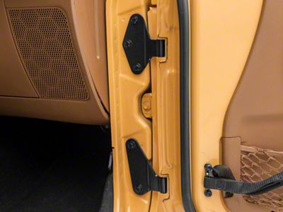 Body Door Hinge Set; Textured Black (07-18 Jeep Wrangler JK 4-Door)