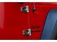 Door Hinge Overlays; Polished (07-18 Jeep Wrangler JK 2-Door)