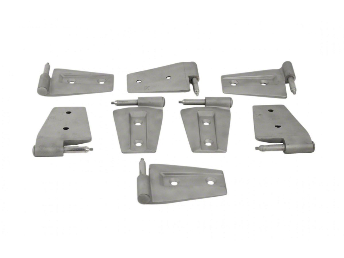 Jeep Wrangler Door Hinge Set; Ready to Paint (07-18 Jeep Wrangler JK 4-Door)  - Free Shipping