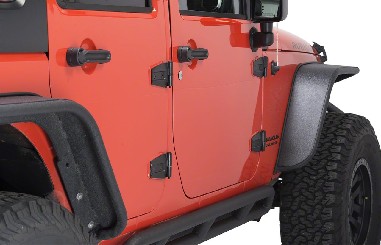 Replacement Door Hinges Black Set 4 Doors 2007-2017 Jeep Wrangler