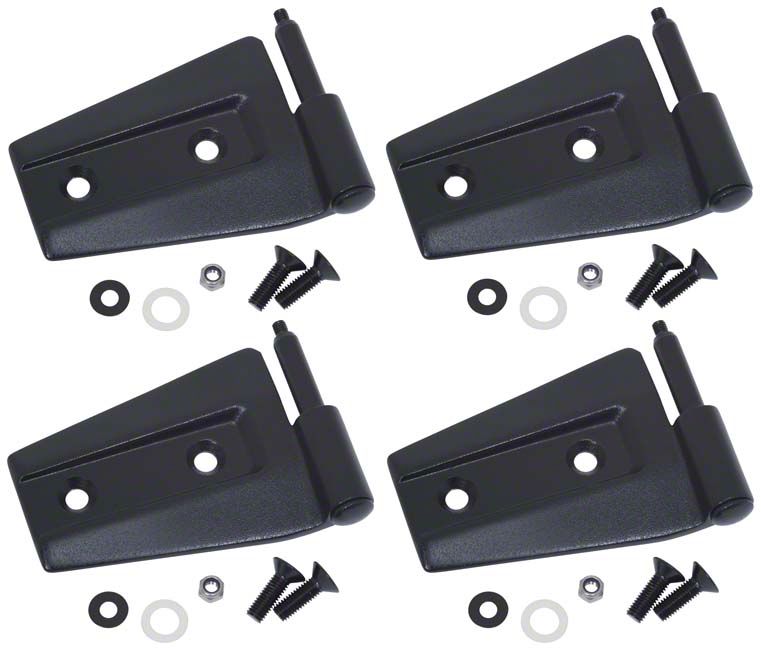 West-xingzhe Door Hinge Kit Compatible for Jeep Wrangler 2007-2018