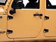 Door Hinge Set; Textured Black (07-18 Jeep Wrangler JK 4-Door)