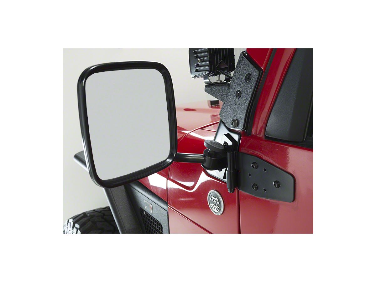 Jeep Wrangler E-Z Detach Mirrors; Gloss Black (97-18 Jeep Wrangler TJ & JK)