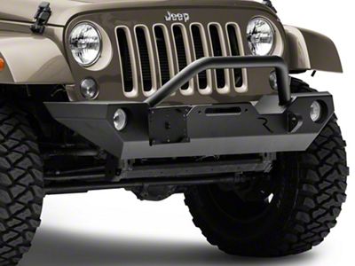 Shackle Mounted License Plate Bracket; Textured Black (07-18 Jeep Wrangler JK)