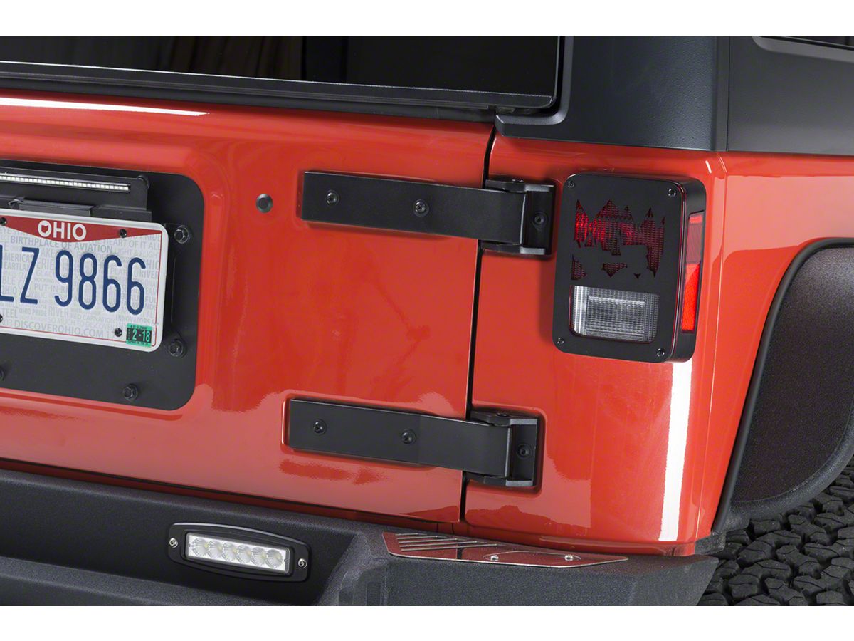 Jeep Wrangler Tailgate Hinges; Textured Black (07-18 Jeep Wrangler JK)
