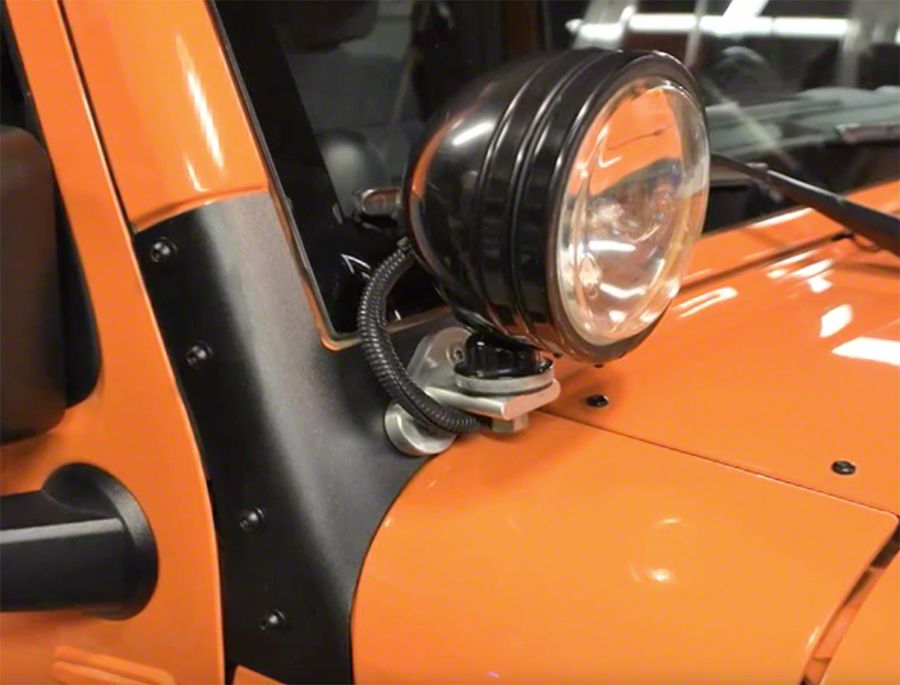 Jeep Wrangler Windshield Support; Gloss Black (0718 Jeep Wrangler JK)