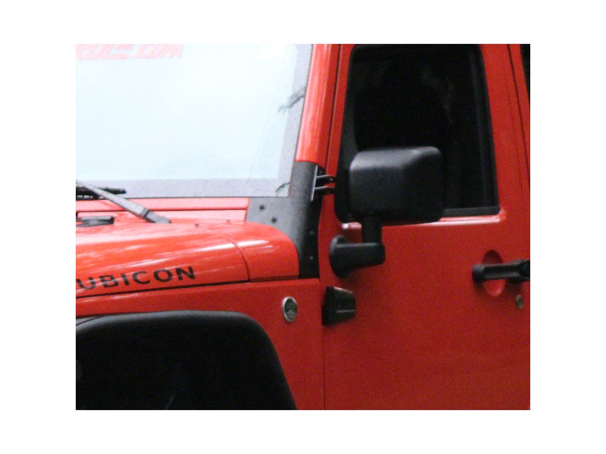 Jeep Wrangler Windshield Support; Textured Black (07-18 Jeep Wrangler JK)