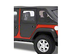 Bestop 2-Piece Full Fabric Rear Doors; Black Twill (07-18 Jeep Wrangler JK 4-Door)