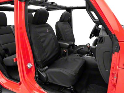 Bestop Front Seat Covers; Black Diamond (18-24 Jeep Wrangler JL 4-Door)