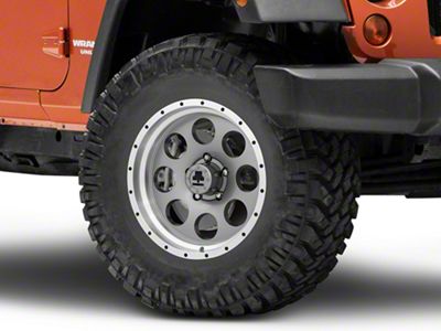 Mammoth 8 Aluminum Simulated Beadlock Anthracite Wheel; 17x9 (07-18 Jeep Wrangler JK)